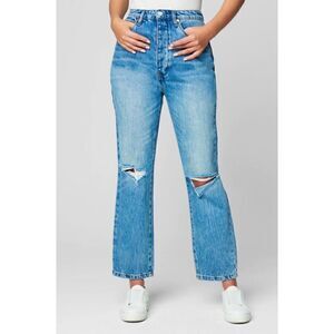 NWT BLANKNYC The Howard Distressed Mid Rise Loose Fit in Wildflower, Size 27
